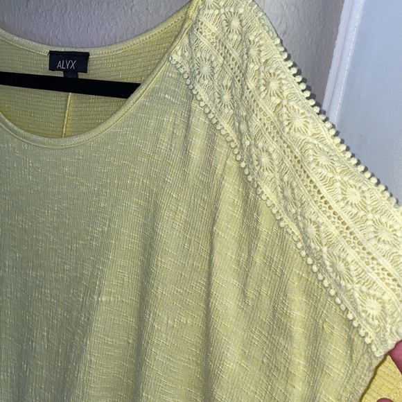 ALYX yellow blouse elastic waist size X Large - Picture 3 of 8